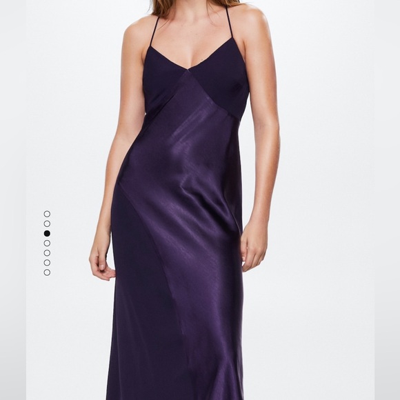 MANGO Satin Panel Dress size 8 - Picture 2 of 4